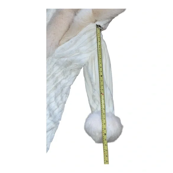 Vintage Womens’s Arctic fox White mink long coat custom made Should Be Size 6 - Picture 12 of 13